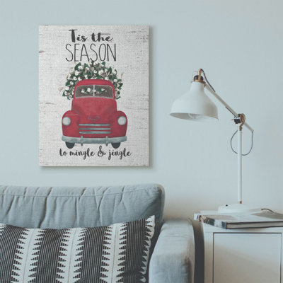 «Mingle and Jingle Red Truck», peinture