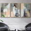 Ensemble de 3 toiles tendues Indigo Bonsai-97792262-97792267