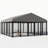 120"x118"x72" Dog Kennel Outside, Large Outdoor Dog Kennel with Feeding Door and Double Lock, Heavy-Duty Weatherproof Dog Cage and Dog Fence with Roof, Dog House Outdoor for Large Dogs, Easy Assembly
