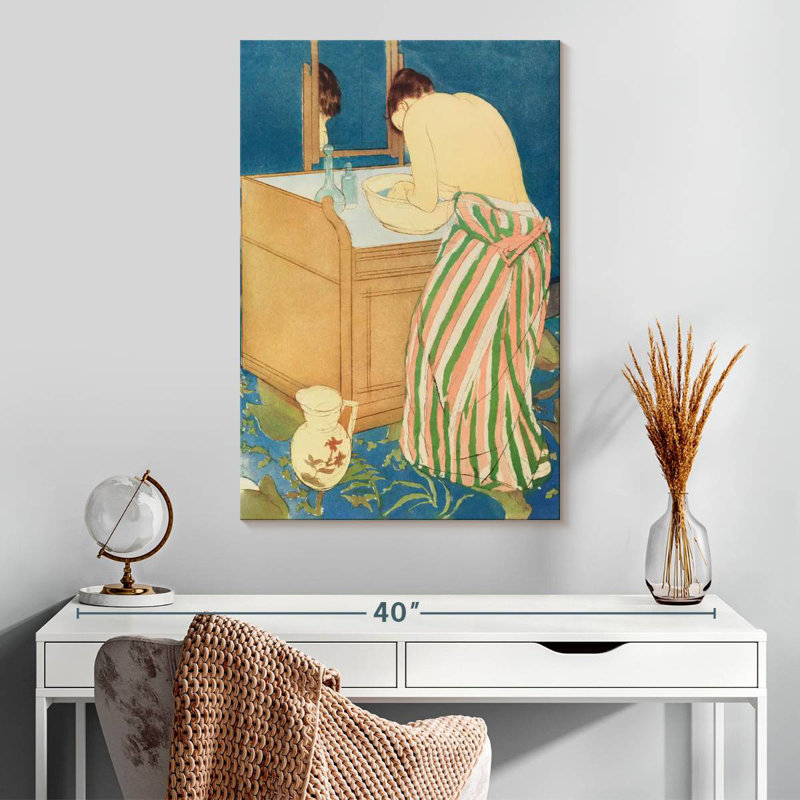 Femme Leisha se baignant 1890-1891, H 30 po x l 20 po