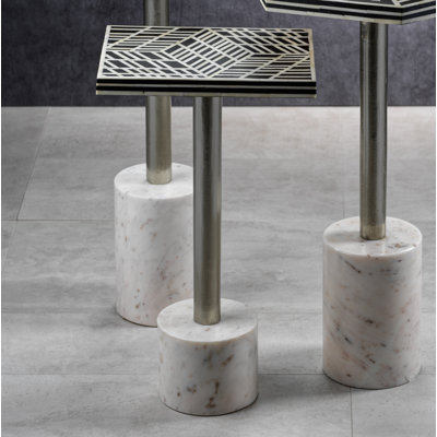 Wikieup Marble Top End Table