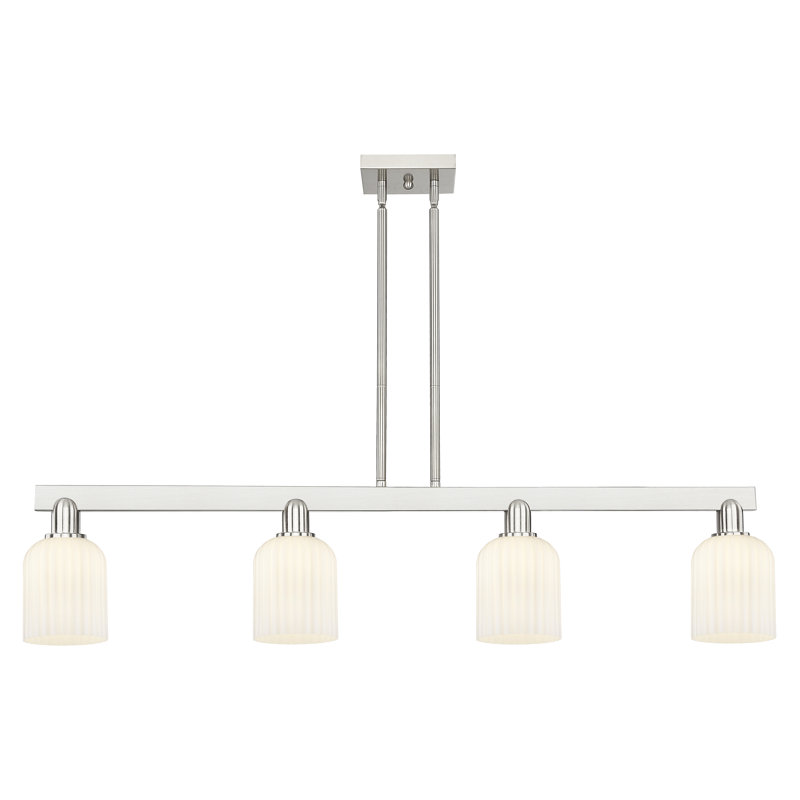 Downtown Urban - Alvarez - Luminaire suspendu pour îlot de cuisine 4 lumières 48 po - Abat-jour tourbillon déco