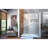 Unidoor 57" W x 72" H Hinged Frameless Shower Door and Fixed Panel with ClearMax Glass Treatment-121912470