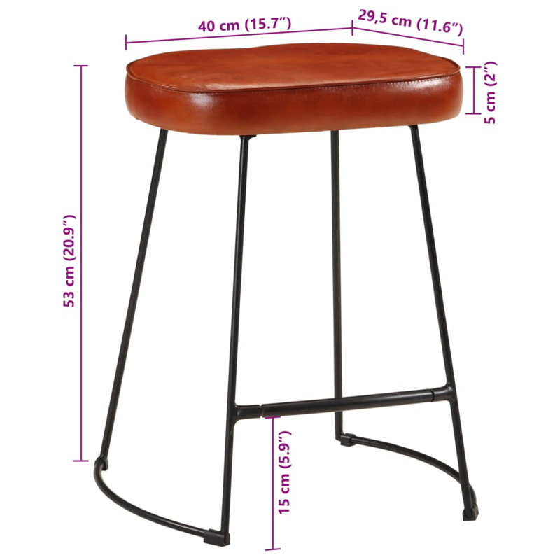 Alphee Upholstered Counter Stool with Metal Frame