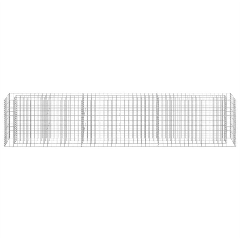 Gabion raised bed galvanized steel 180 x 50 x 100cm, 60cm H x 270cm W x 30cm D