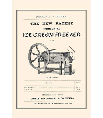 « ice crème congélateur », affiche rétro