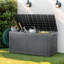 Boîte de rangement extérieure 100 gallons pour terrasse et jardin résistante aux intempéries (noire)-123318813