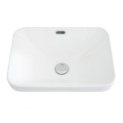 BB12-18-101, Integrated White Ceramic Basin, Drain Notincluded