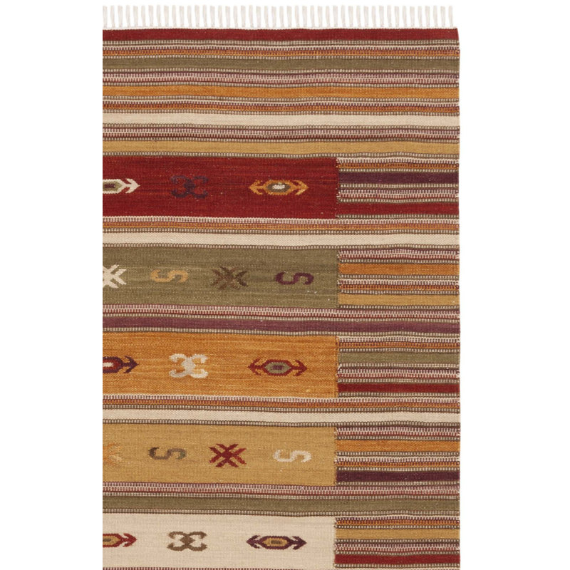 Bennett Hand Woven Wool Southwestern Rug, Rectangle 6' x 9'