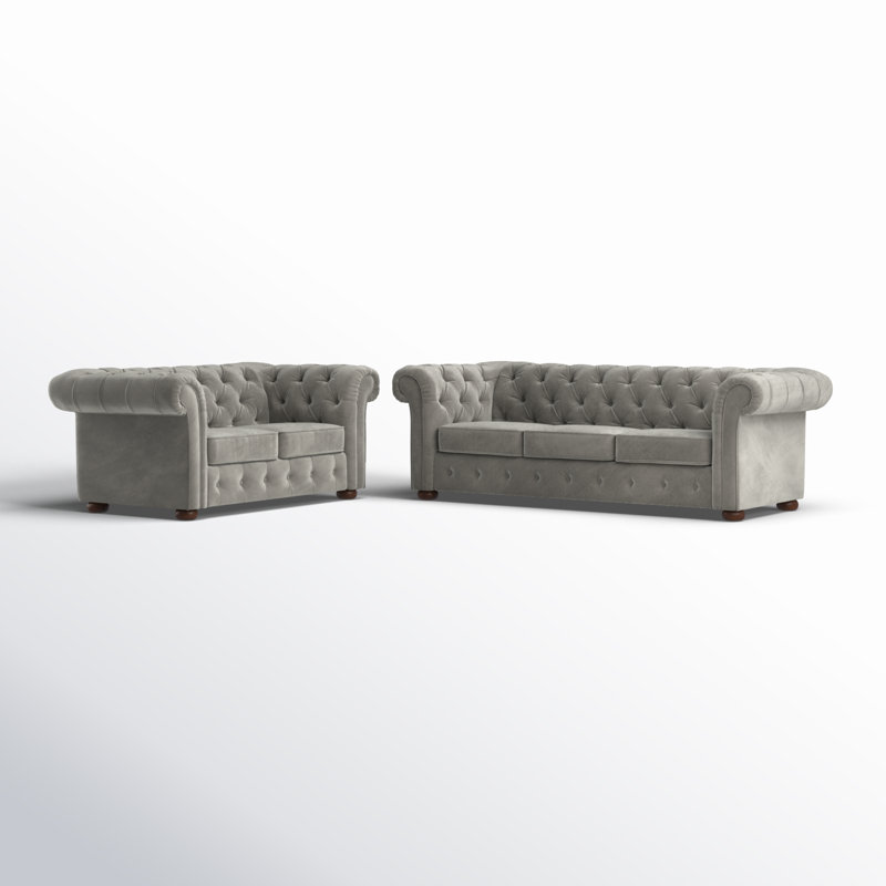 Ensemble de salon standard de deux articles Huskins, Gris