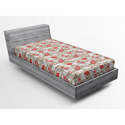 Microfiber Floral Fitted Sheet