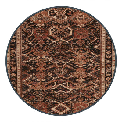 Tapis brun turc lavable à la machine