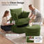 Fauteuil d'appoint pivotant en tonneau avec rangement caché Corduroy-1991424018