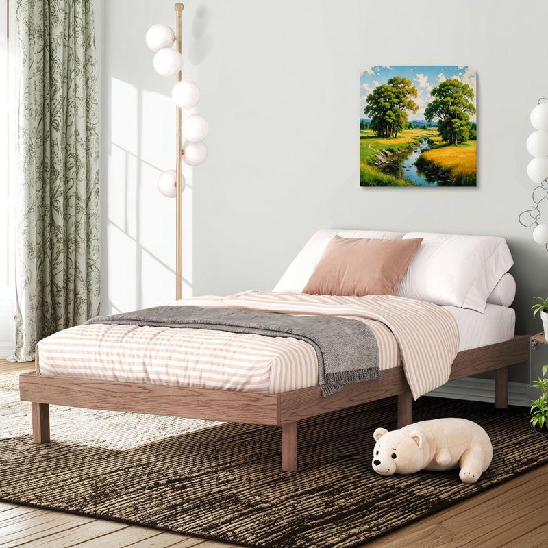 Base de lit plateforme simple flottante moderne