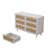 43.31"6-Drawers Rattan Storage Cabinet Rattan Drawer,For Bedroom,Living Room,White