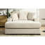 Chaise longue surdimensionnée de 55 po avec housses lavables amovibles, station de charge et porte-gobelets pour se détendre dans le tissu chenille crème du salon, détente confortable