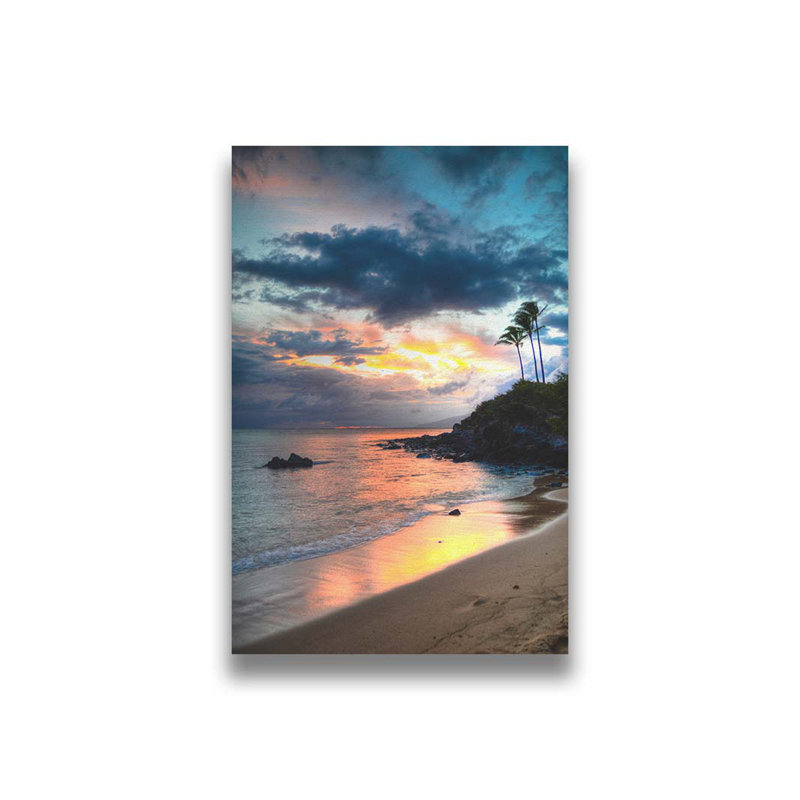 Kapalua Maui Sunset par Kelly Wade. Impression sur papier - Montée et encadrée, H 49 po x l 34 po