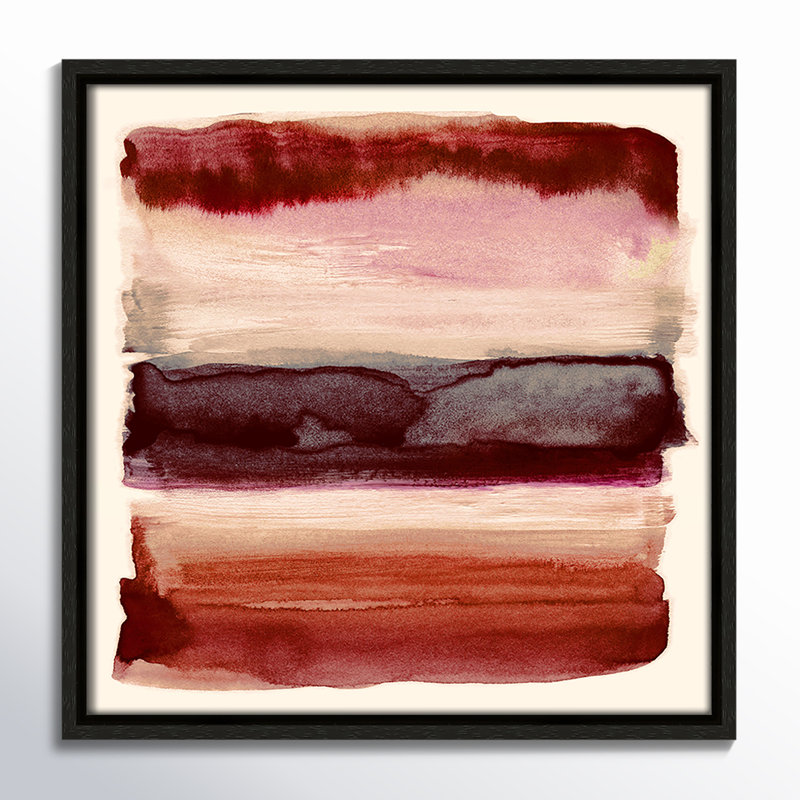 Burgundy Sky II Print by Nan, 13.5" H x 13.5" W, Espresso
