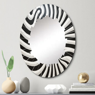 Zegna - Miroir mural moderne ovale
