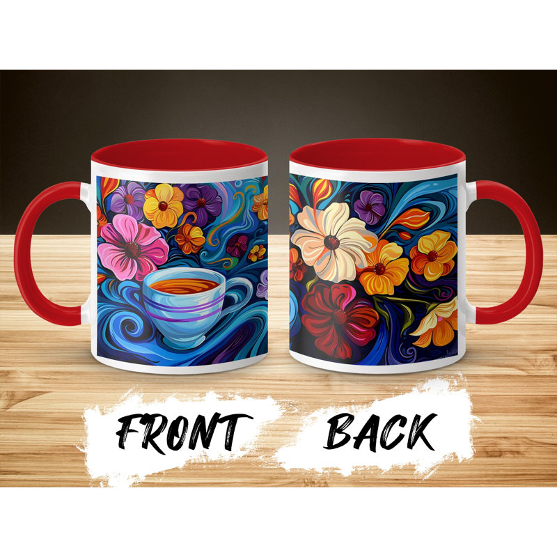 Ceramic Coffee Mug, Red