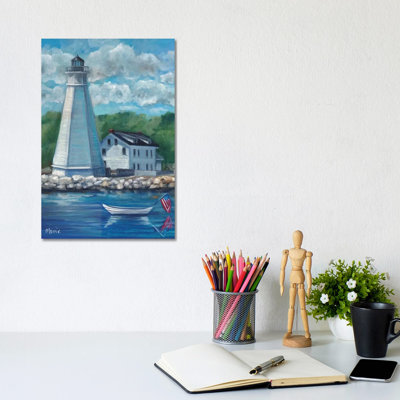 New London Lighthouse 1 Piece Wrapped Canvas Painting