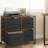 File Cabinet with 4 Drawers, Printer Stand, for A4, Letter-Size Files, Hanging File Folders, Home Office, Rustic Brown and Ink Black