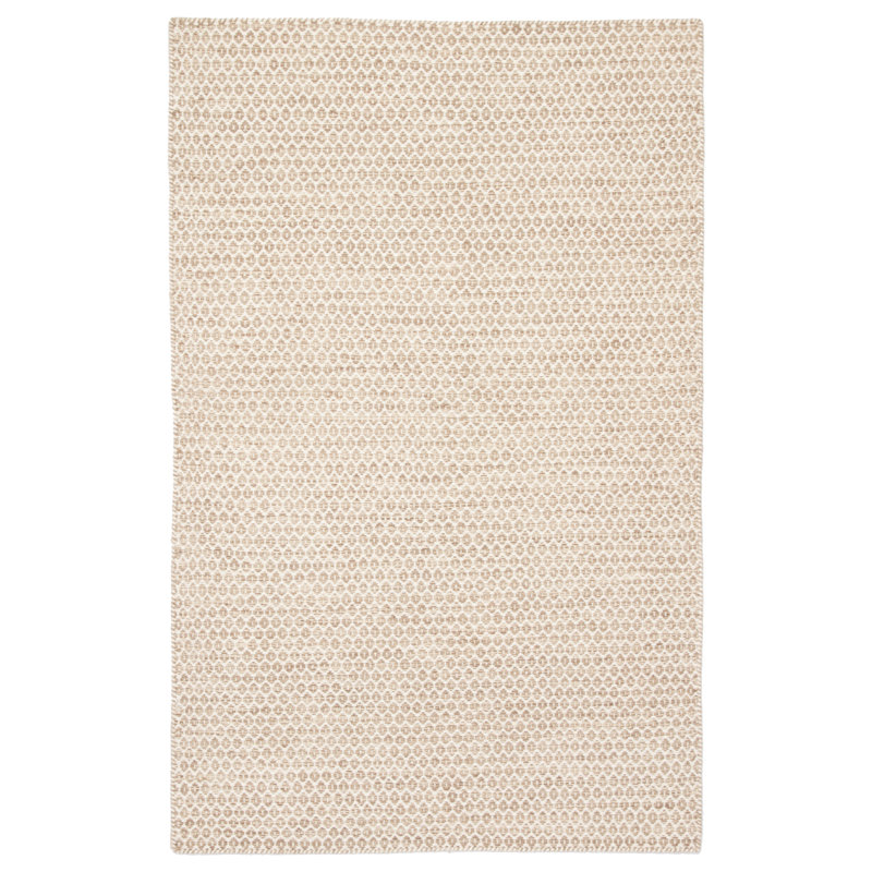 Eladio Wool Geometric Area Rug in Beige, Runner 3' x 8'