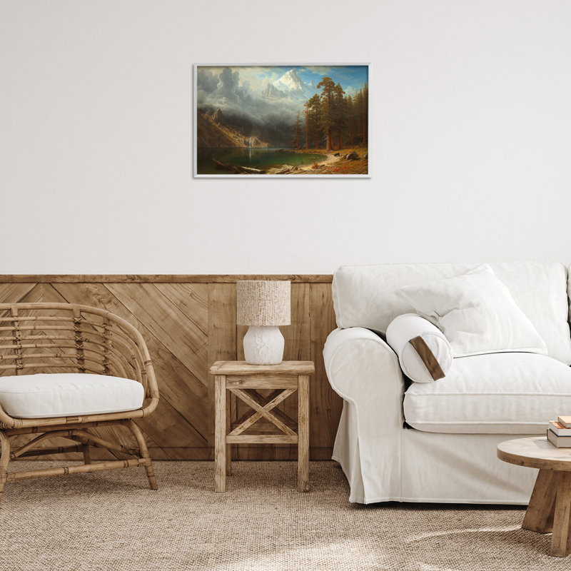 Art numérique Giclée du Mont Corcoron par One1000paintings, Giclée encadrée blanc bord de mer, H 16 po x l 24 po