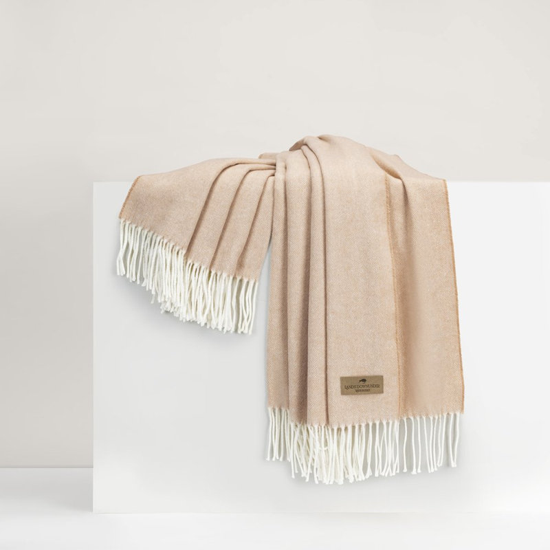 Italian Herringbone Throw, Soft Linen