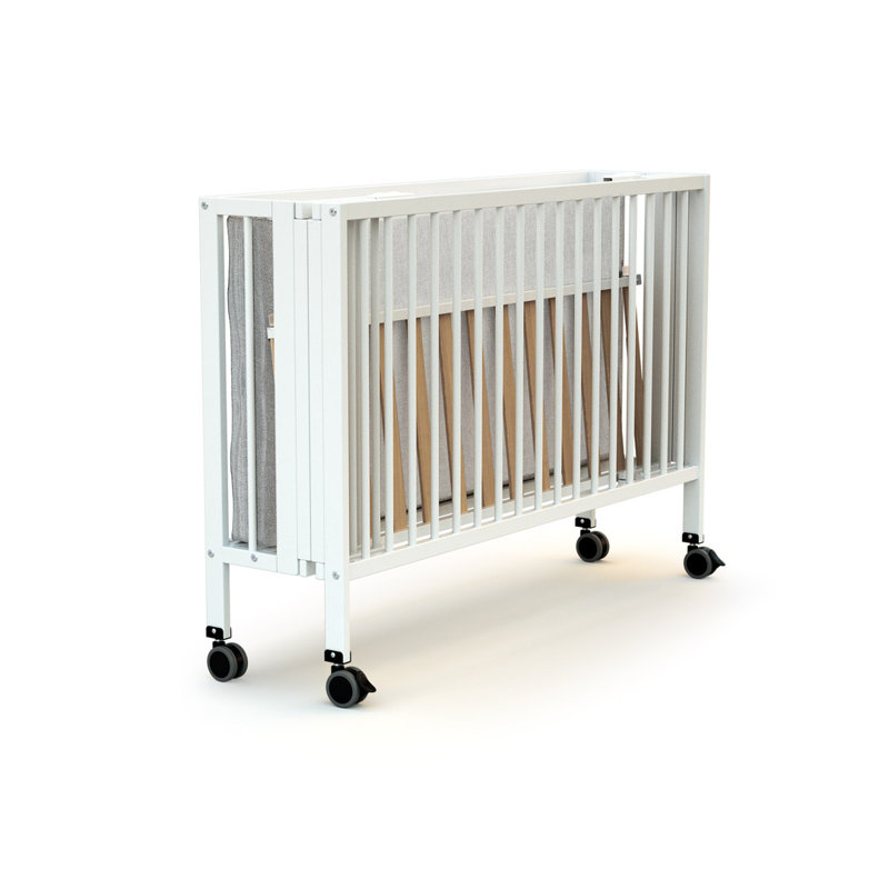 Folk Cot Bed, White