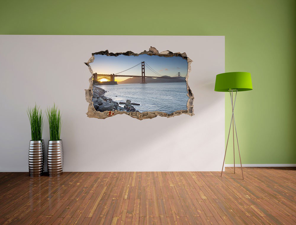 Riesige Golden Gate Bridge mit herrlichem Meerblick Wandaufkleber