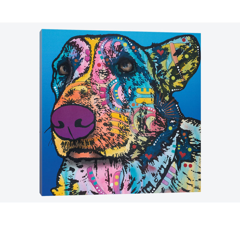 « walter », impression sur toile, H 12 po x l 12 po x P 1,5 po, Pas de tapis, Toile tendue