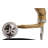 Wood Functional Copper Gramophone with Record