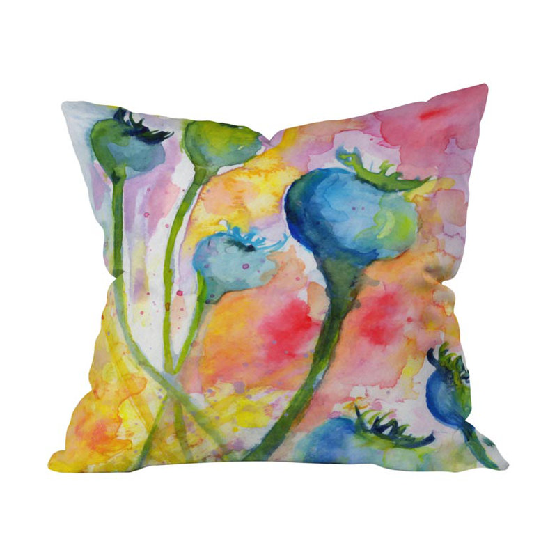 Coussin extérieur avec goussets dépilés, 20 po x 20 po