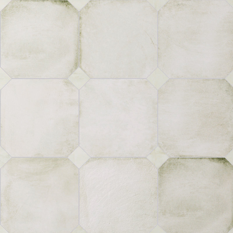Lavande octogone avec taco 7-7 / 8 po X 7-7 / 8 po Carreau de porcelaine pour plancher et mur, Beige clair