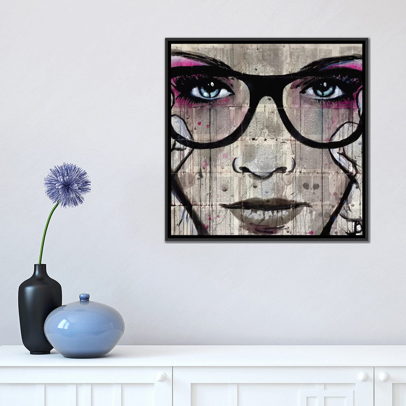 «Specs», reproduction d'art sur toile tendue, H 18 po x l 18 po x P 1,5 po, Toile avec cadre noir, Pas de tapis