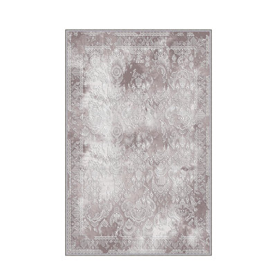Tapis tissé élégant, 31,5 po x 47,2 po | 100% polyester, hauteur des poils: 0,04 po, hauteur totale: 0,31 po | Antibactérien, feutre en PVC antidérapant | Lavable à la machine, parfait pour le salon et la chambre à coucher