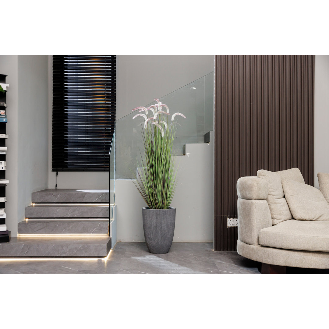 60'' Faux Pampas Grass Grass in Fiberstone Pot Vintage Home