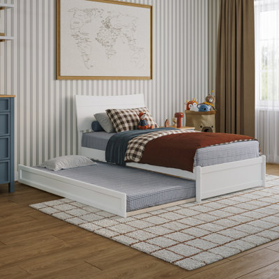Harlowe Wood Platform Bed with Trundle