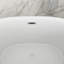 Baignoire de trempage autoportante 46 po en acrylique blanc brillant