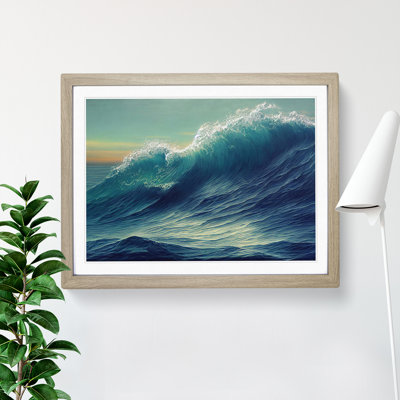 XH1022-7627X Sculptured Ocean Wave - Single Picture Frame Painting