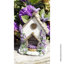 Belle figurine de jardin d'oiseau lavande floral 7 po