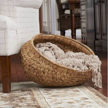 Household Essentials Decorative Round Wicker Basket & Reviews