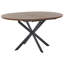 FRIONA Extendable Round Metal Base Dining Table