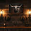 «Rustic Longhorn», reproduction d'art mural Western-1791387551