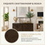 Armoire de rangement Mid-Century brune à rainures en V pour une utilisation dans plusieurs pièces-129757866