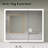  36 in. W x 30 in. H Rectangular Silver Aluminum Recessed/Surface Mount Lighted Medicine Cabinet with Mirror and Clock