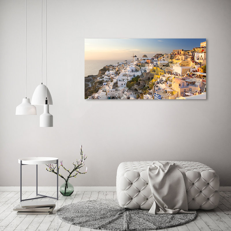 Santorini Greece - Wrapped Canvas Print, Wrapped Canvas, 60cm H x 120cm W
