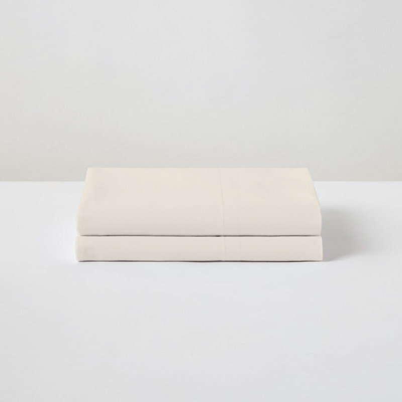 Hedvall 300TC 100% Organic Cotton Percale Pillowcases, Ivory
