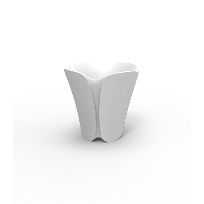 Pezzettina Resin Pot Planter, White, 25.5" H x 25.5" W x 25.5" D